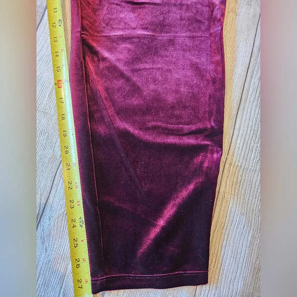Talbots Plus •Size 22W• Pull On Velveteen Burgundy Pants Career Casual •New Tag• - Picture 6 of 11
